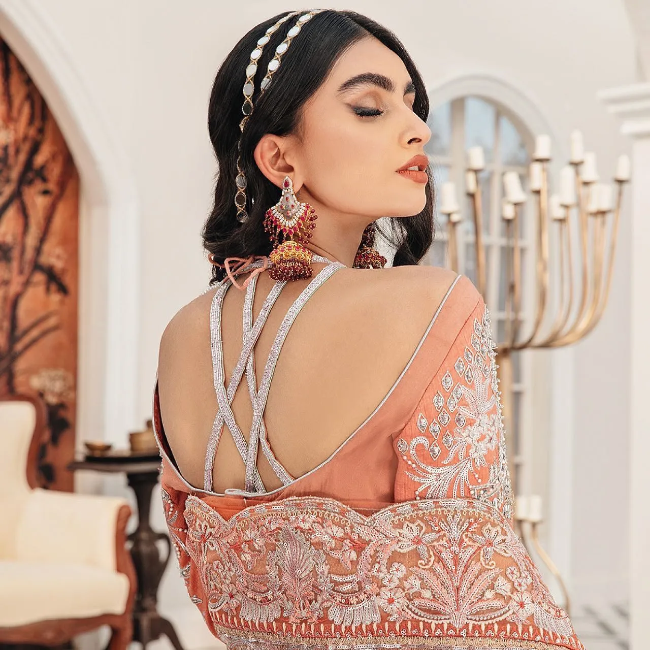 Pakistani Bridal Dress in Lehenga Choli Dupatta Style