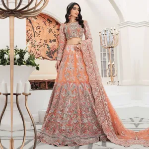 Pakistani Bridal Dress in Lehenga Choli Dupatta Style