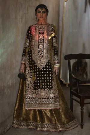 Pakistani Mehndi Dress in Sharara Kameez Dupatta Style