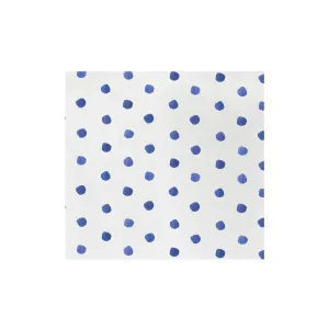 Papersoft Napkins Dot Blue Dinner Napkins (Pack of 20)