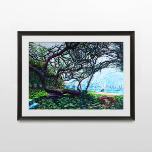 Paragliders on Maui Beach Art Print