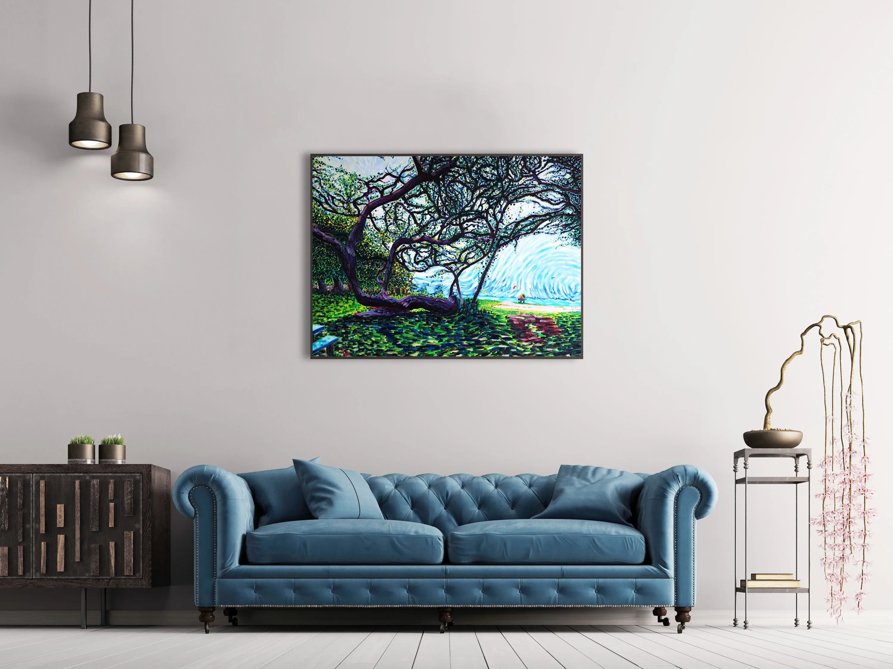 Paragliders on Maui Beach Art Print