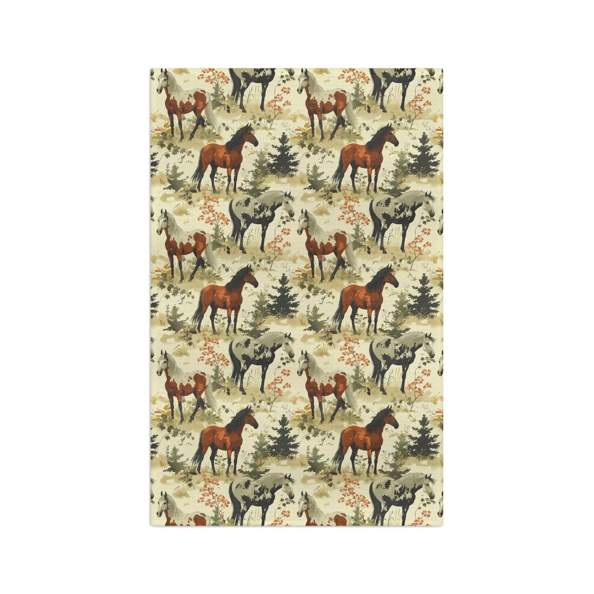 Pastoral Ponies Soft Tea Towel