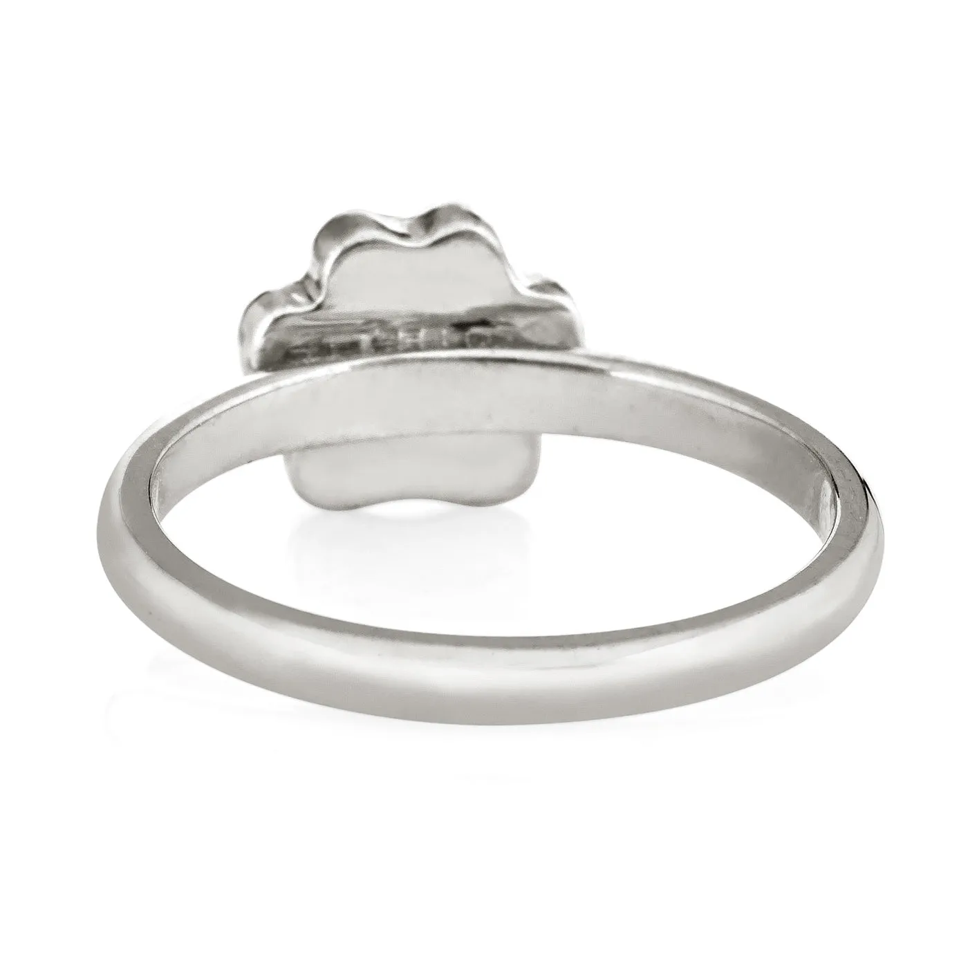 Paw Print Stacking Cremation Ring in Sterling Silver