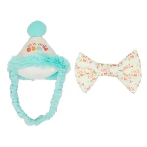 Pearhead Happy Purrday Hat and Bowtie Set