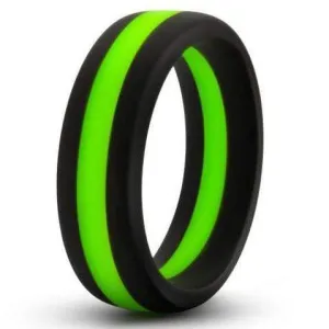 Performance Silicone Go Pro Cock Ring - Black & Green
