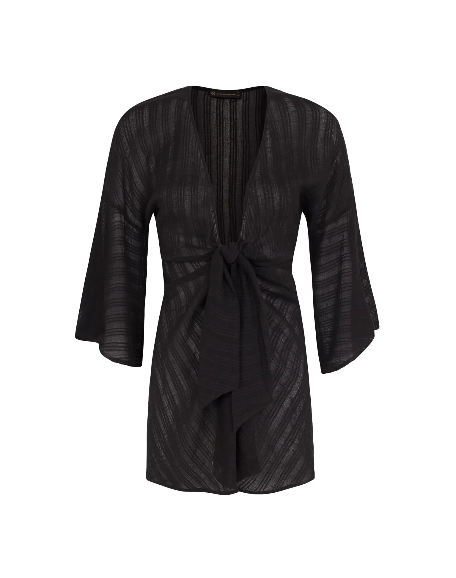 Perola Short Cover Up - Striped Black