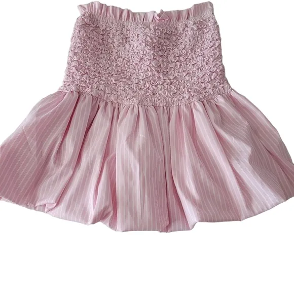 Petersyn Easton Popcorn Bubble Striped Skirt Fuchsia Size XSmall