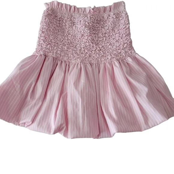 Petersyn Easton Popcorn Bubble Striped Skirt Fuchsia Size XSmall