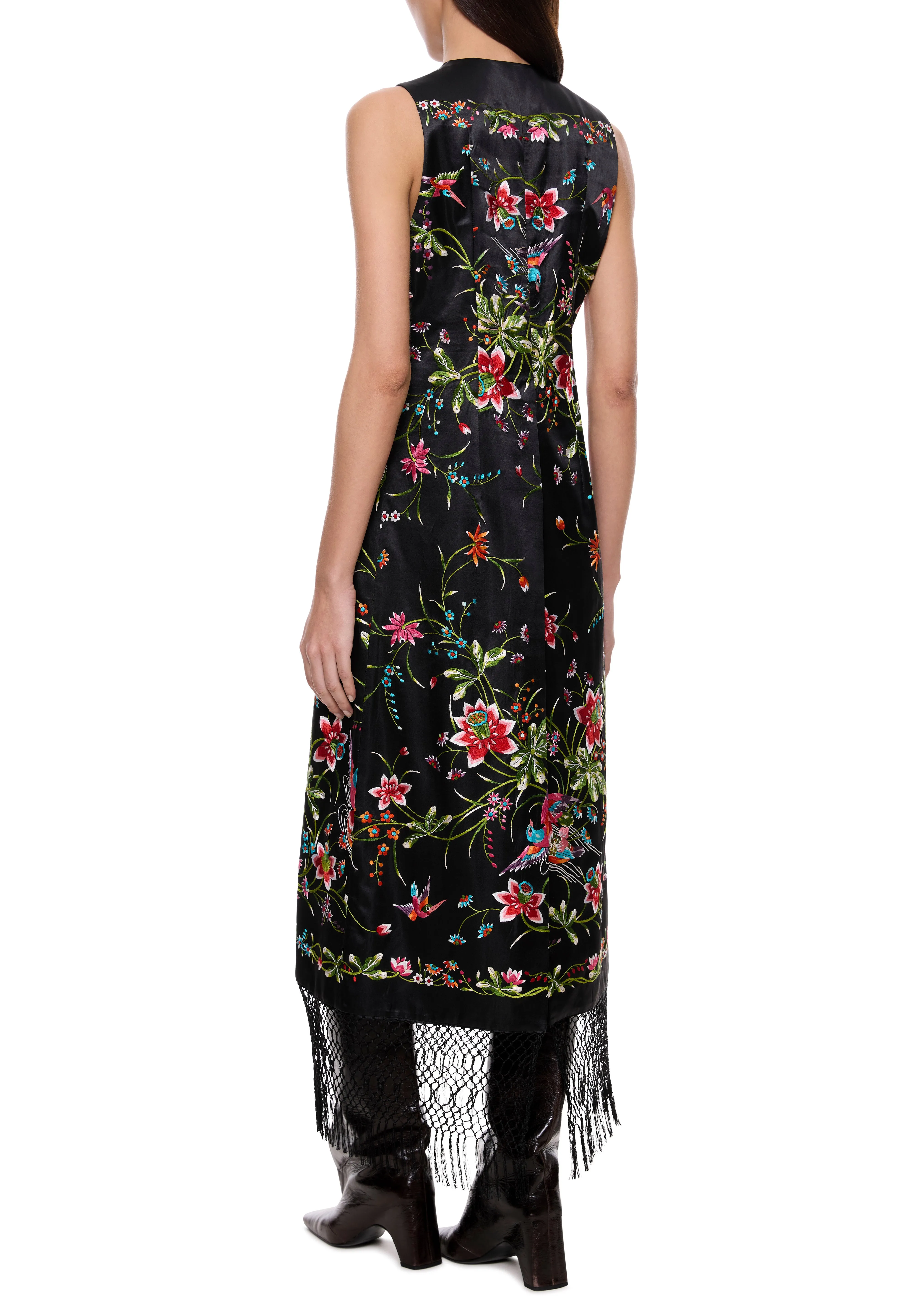 Piano Shawl Demi-Couture Tunic with Fringing
