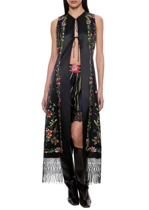Piano Shawl Demi-Couture Tunic with Fringing