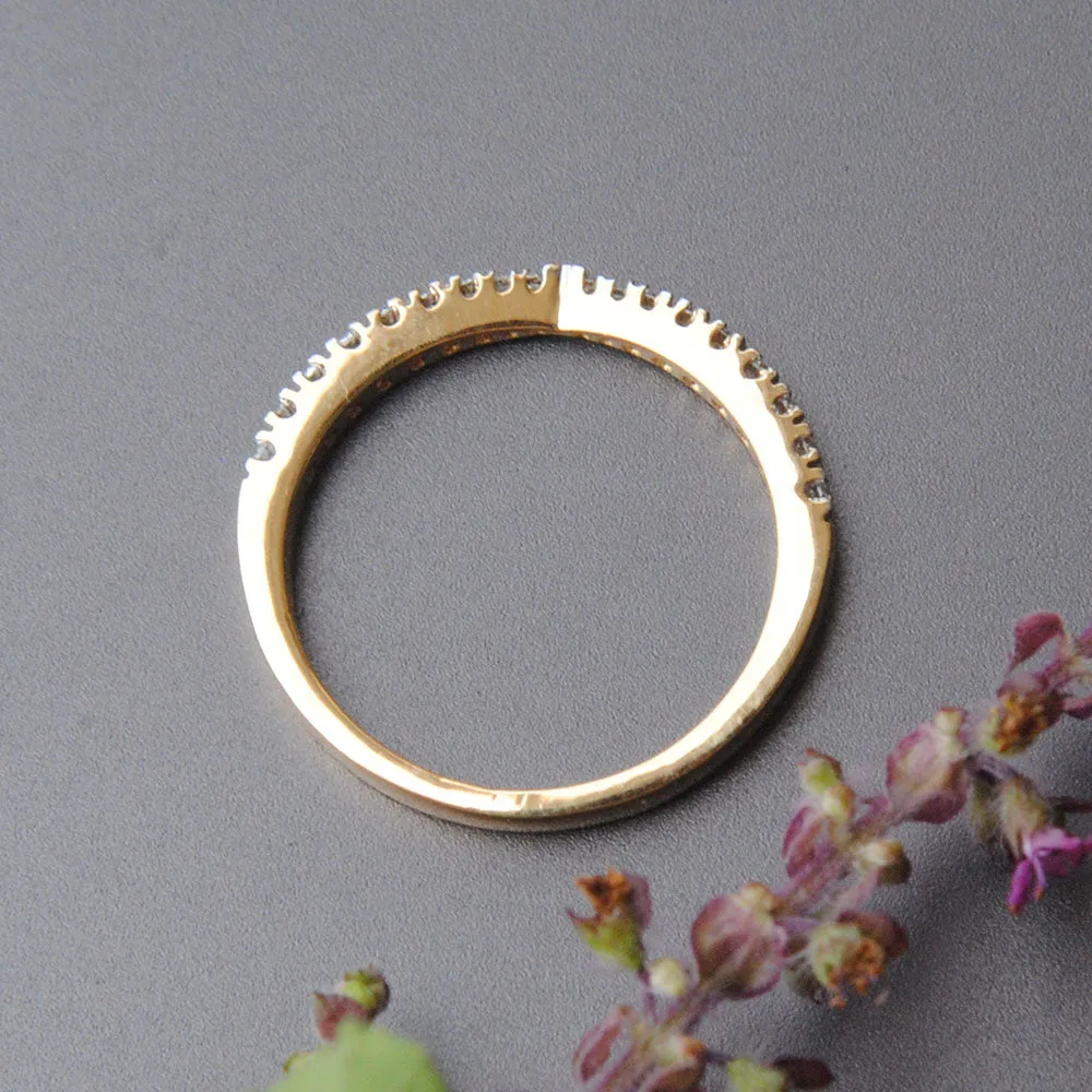 Pinched Center 2mm Tapered Stacking Wedding Band