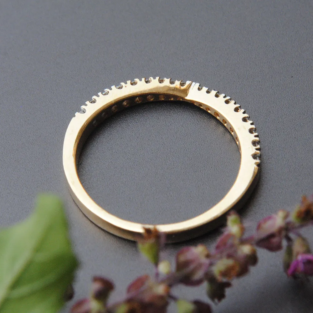 Pinched Center 2mm Tapered Stacking Wedding Band