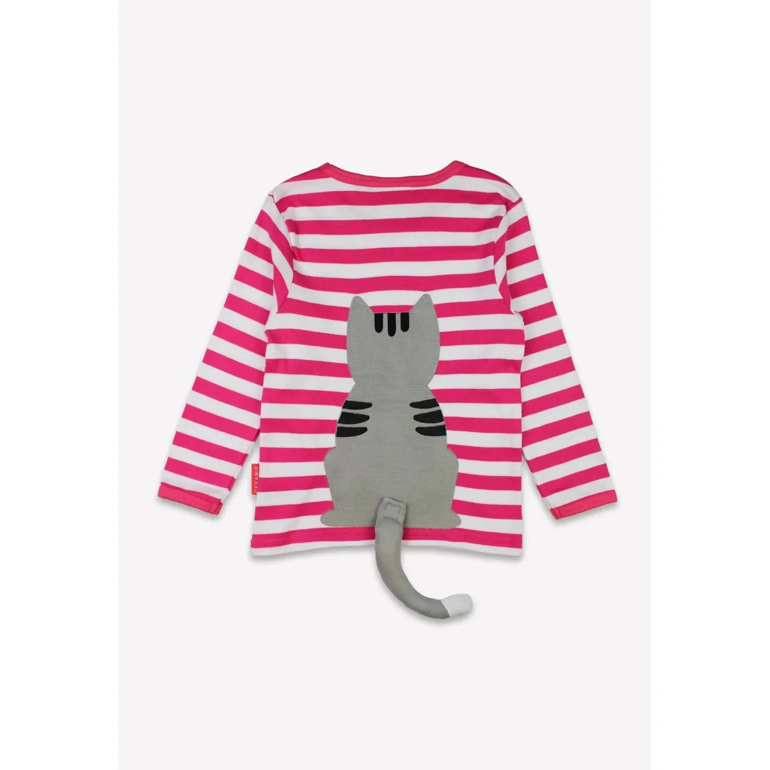 Pink Kitten Applique Long Sleeve Shirt