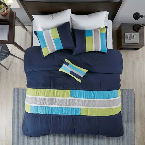 Pipeline Comforter Set (Navy)