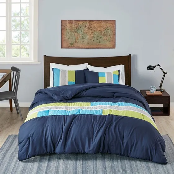 Pipeline Comforter Set (Navy)