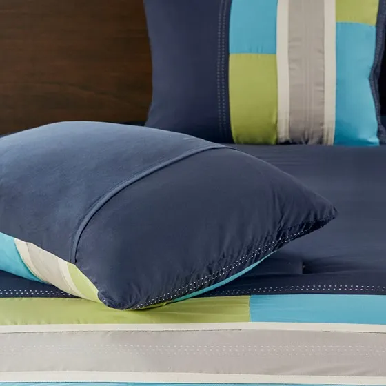 Pipeline Comforter Set (Navy)