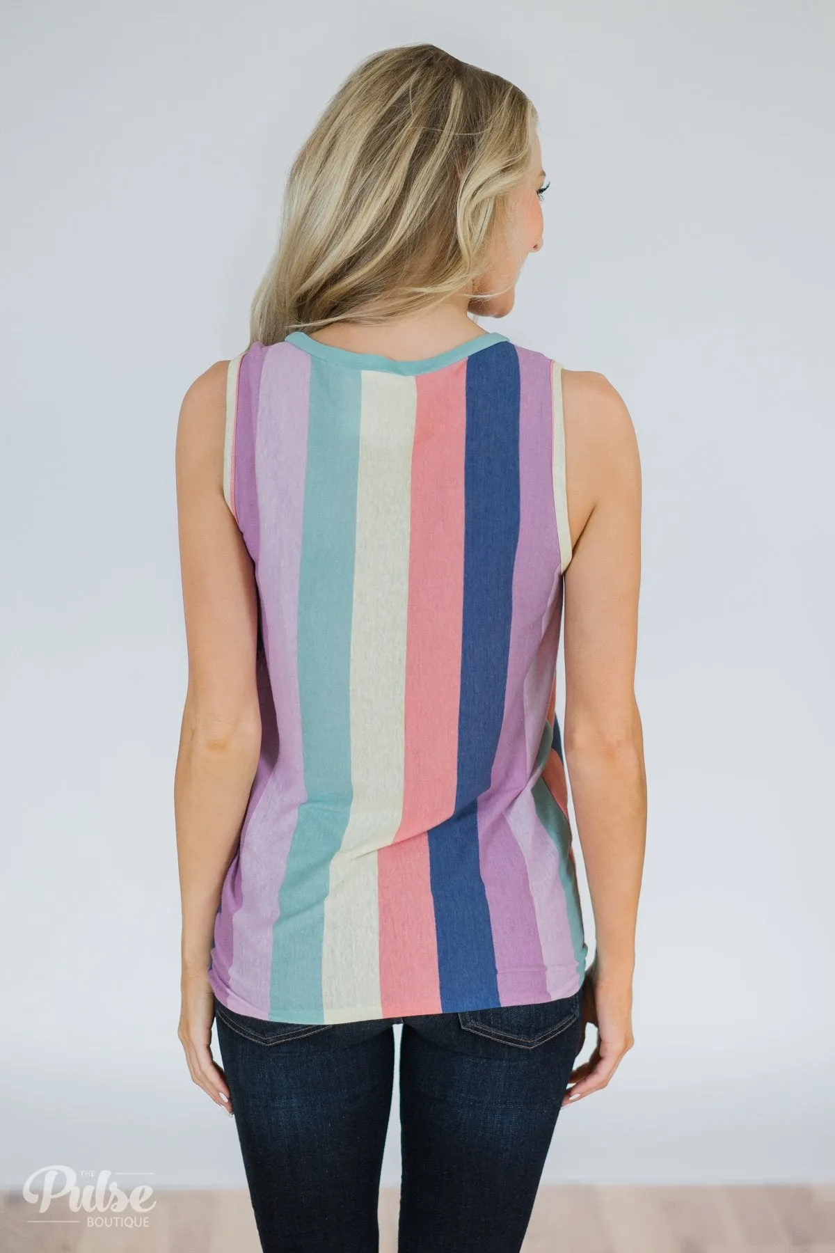 Pop of Color Tie Tank Top