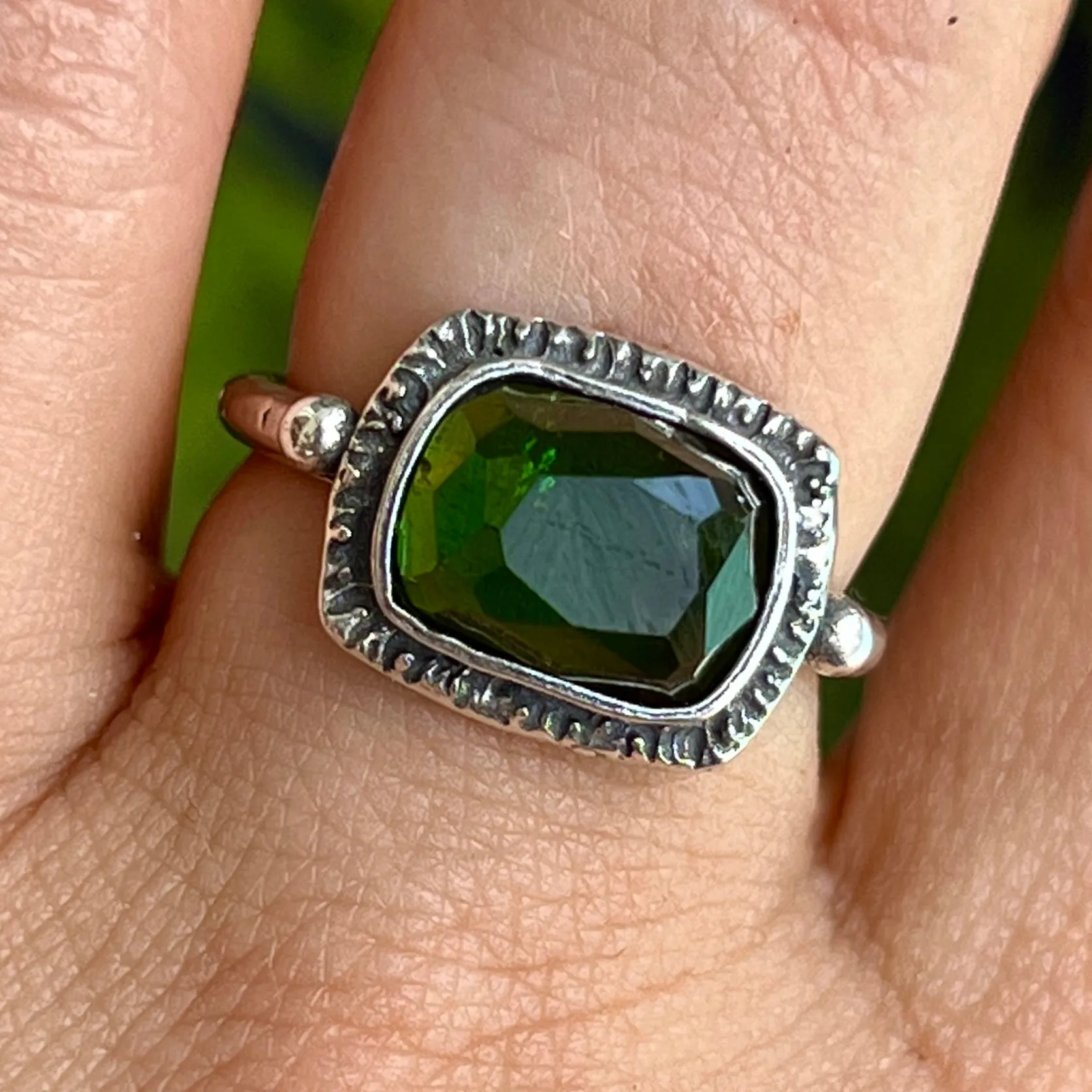 PRE-ORDER FOR MIA- Green Tourmaline Ring- Sz 8