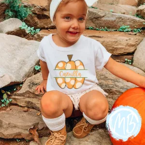 Pumpkin w/name Girl's Tee