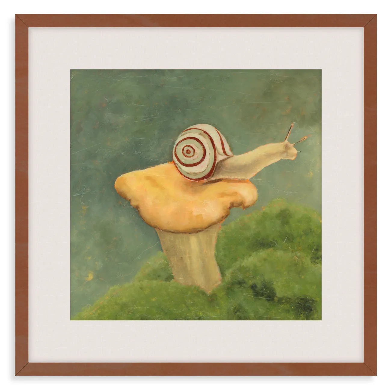 "Traveler" Mushroom Snail Art Print