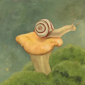 "Traveler" Mushroom Snail Art Print
