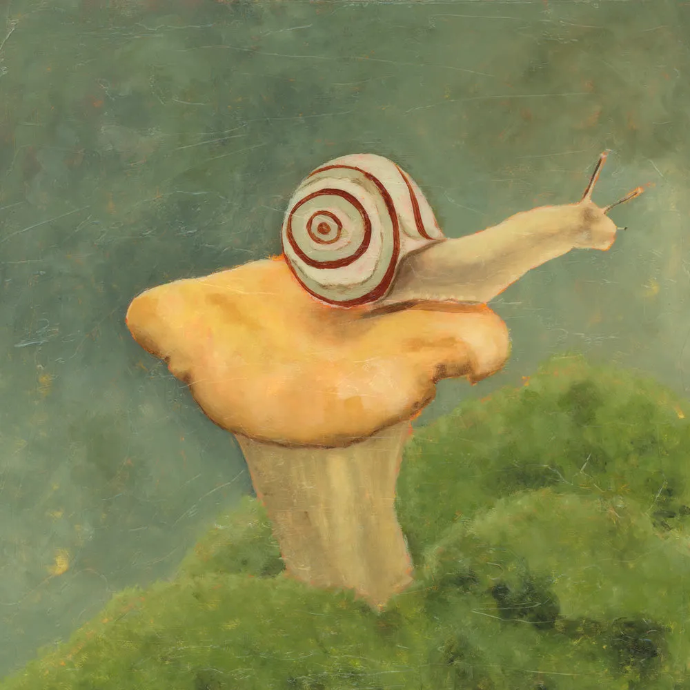 "Traveler" Mushroom Snail Art Print