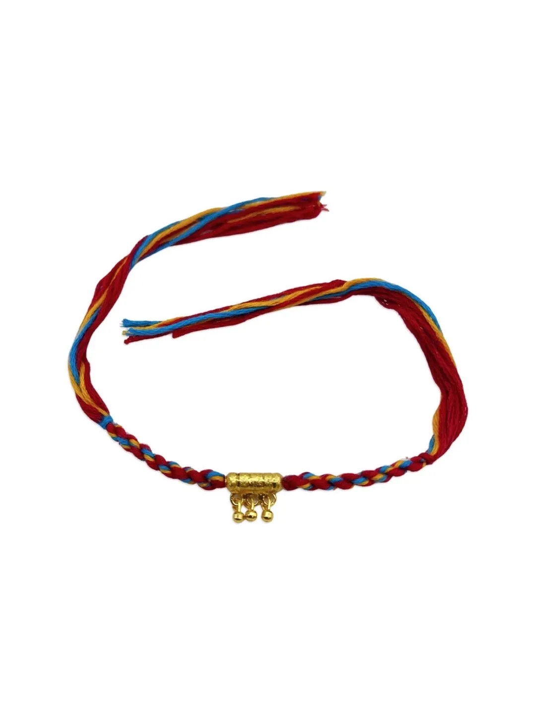 (Rakhi Set of 2) Simple Rakhi Designs With Ghungroo Multicolor Thread Rakhi For Rakshabandhan