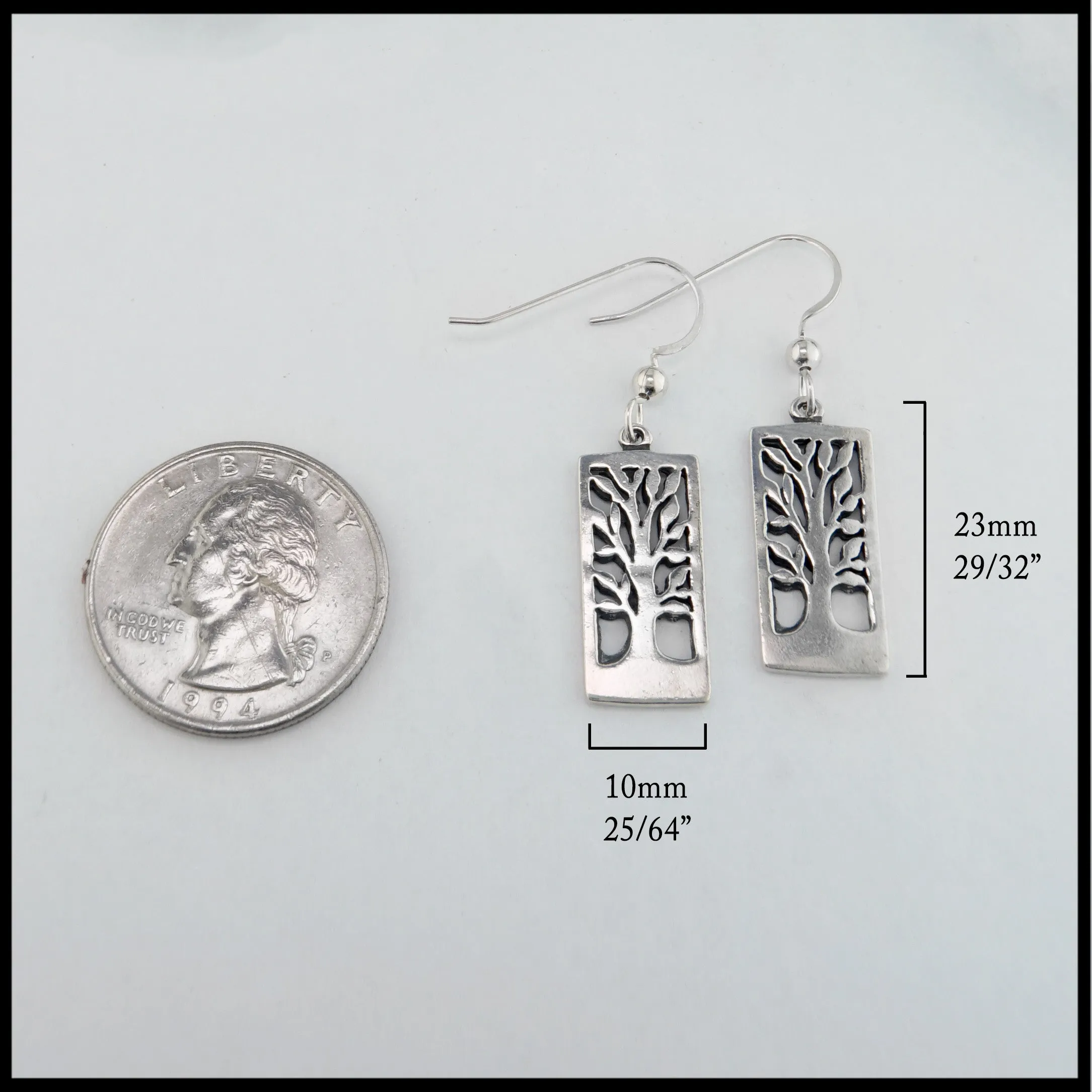 Rectangle Tree Earrings