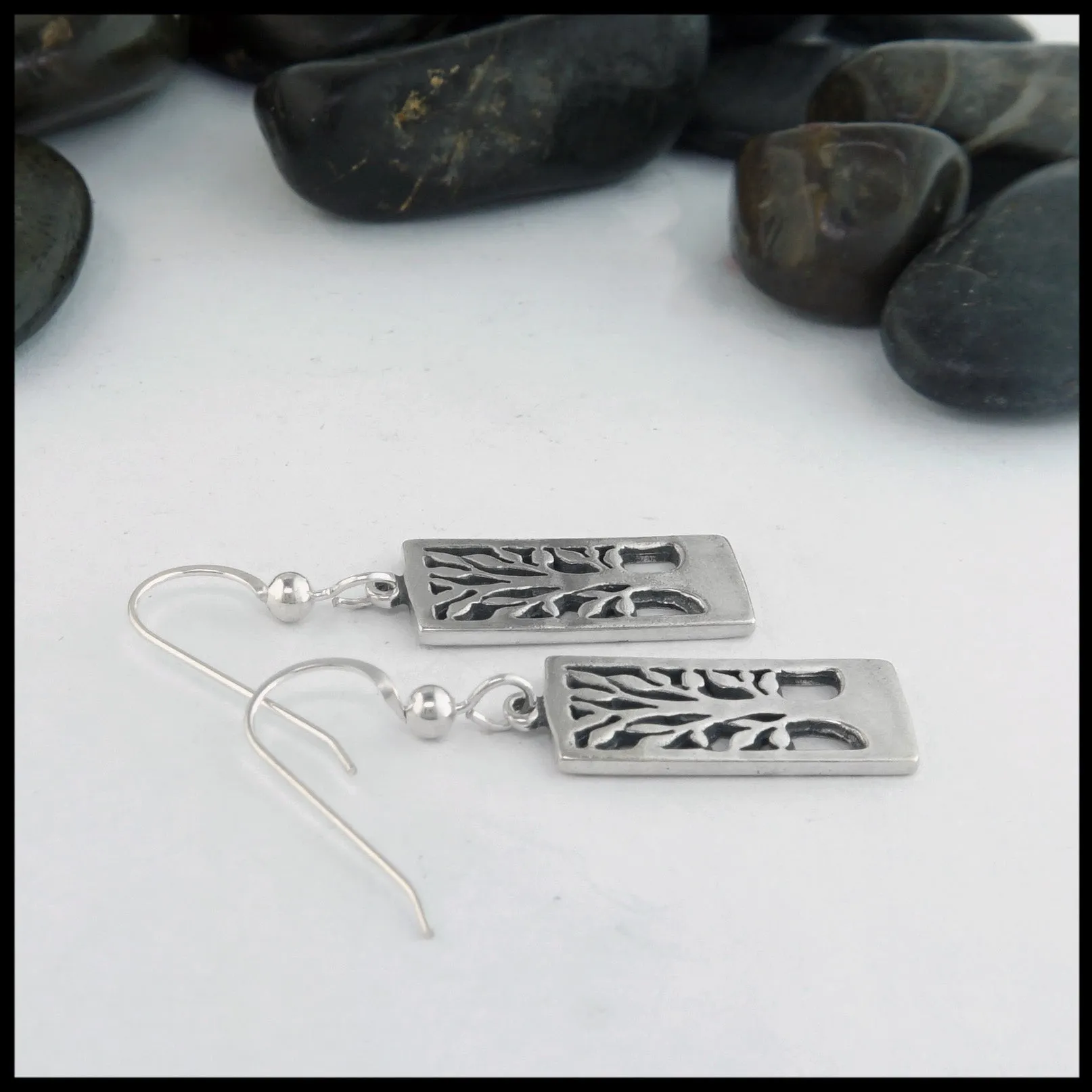 Rectangle Tree Earrings