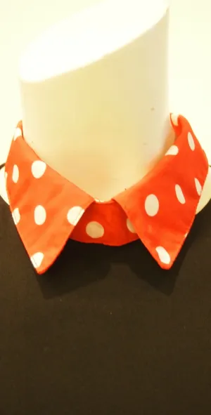 Red Polka Dot Handmade Collar