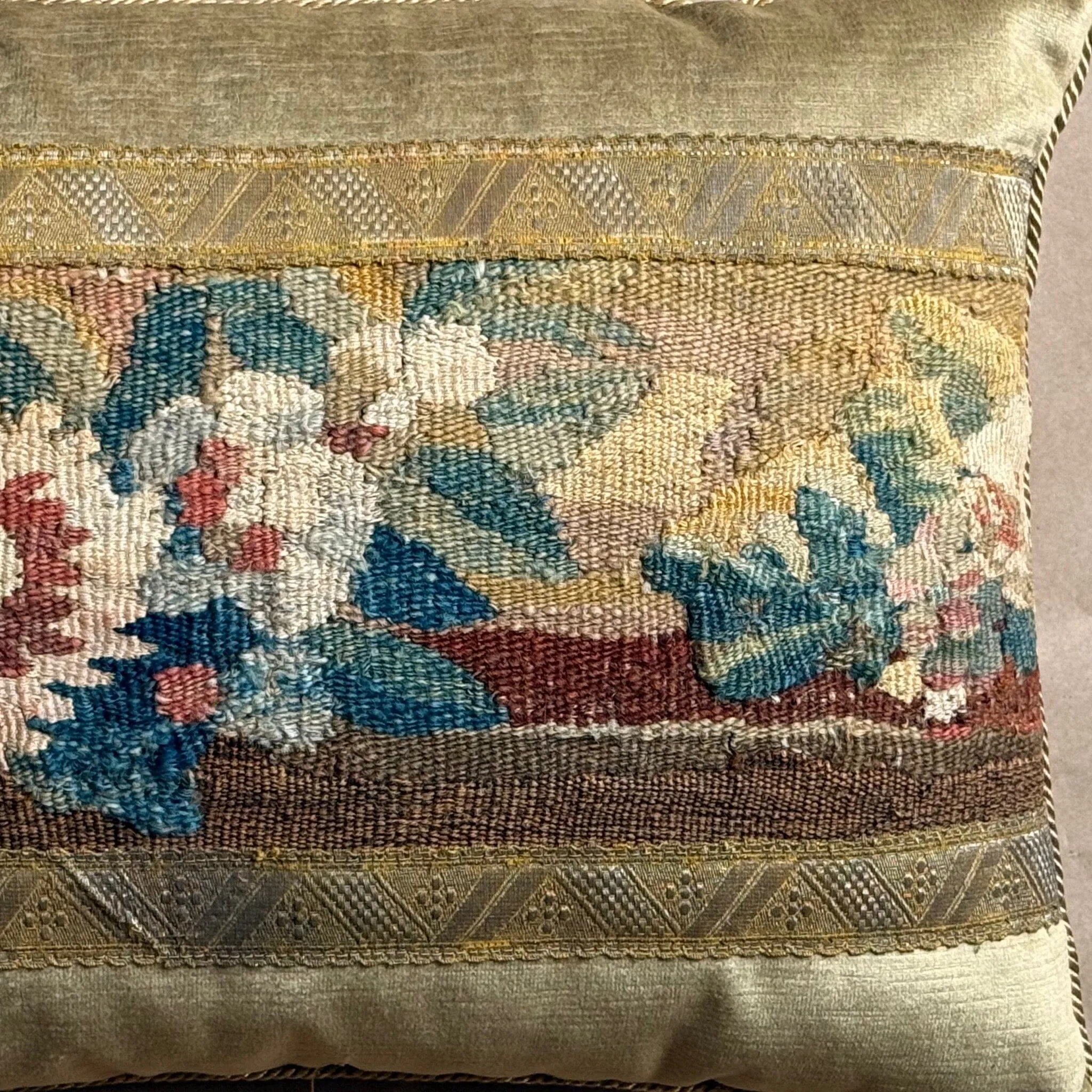 RESERVED: Antique European Tapestry Fragment (#T101424 | 13" x 19")