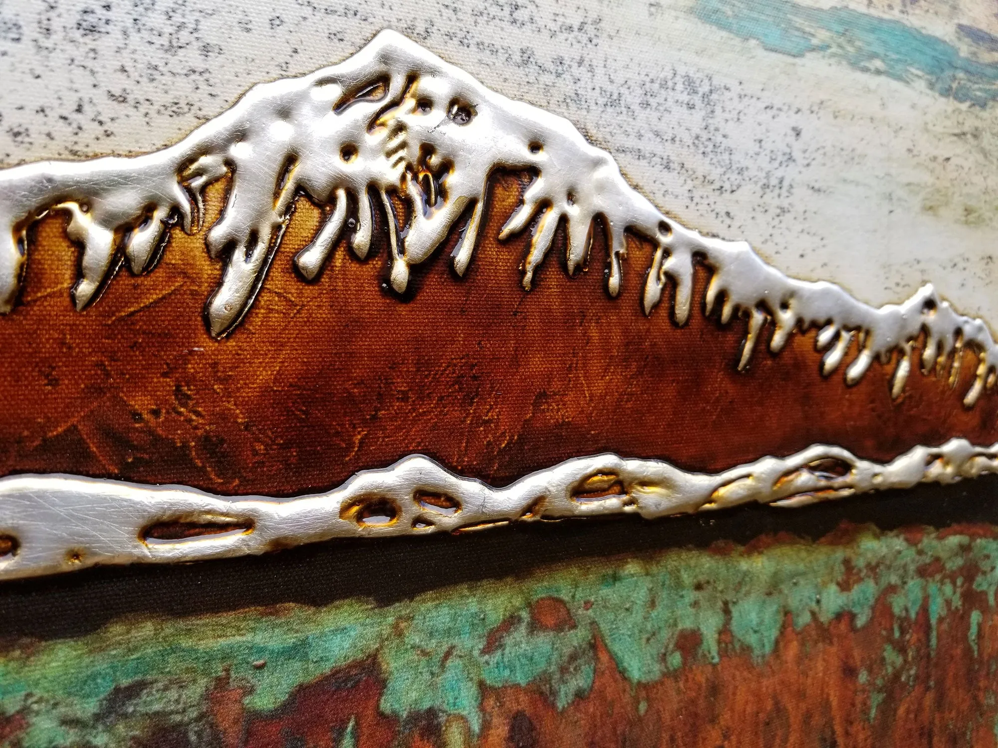 Rusted Earth Mountains (canvas wrap)
