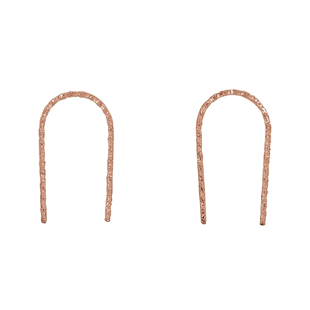 SALE - Diamond Cut Arc Earrings