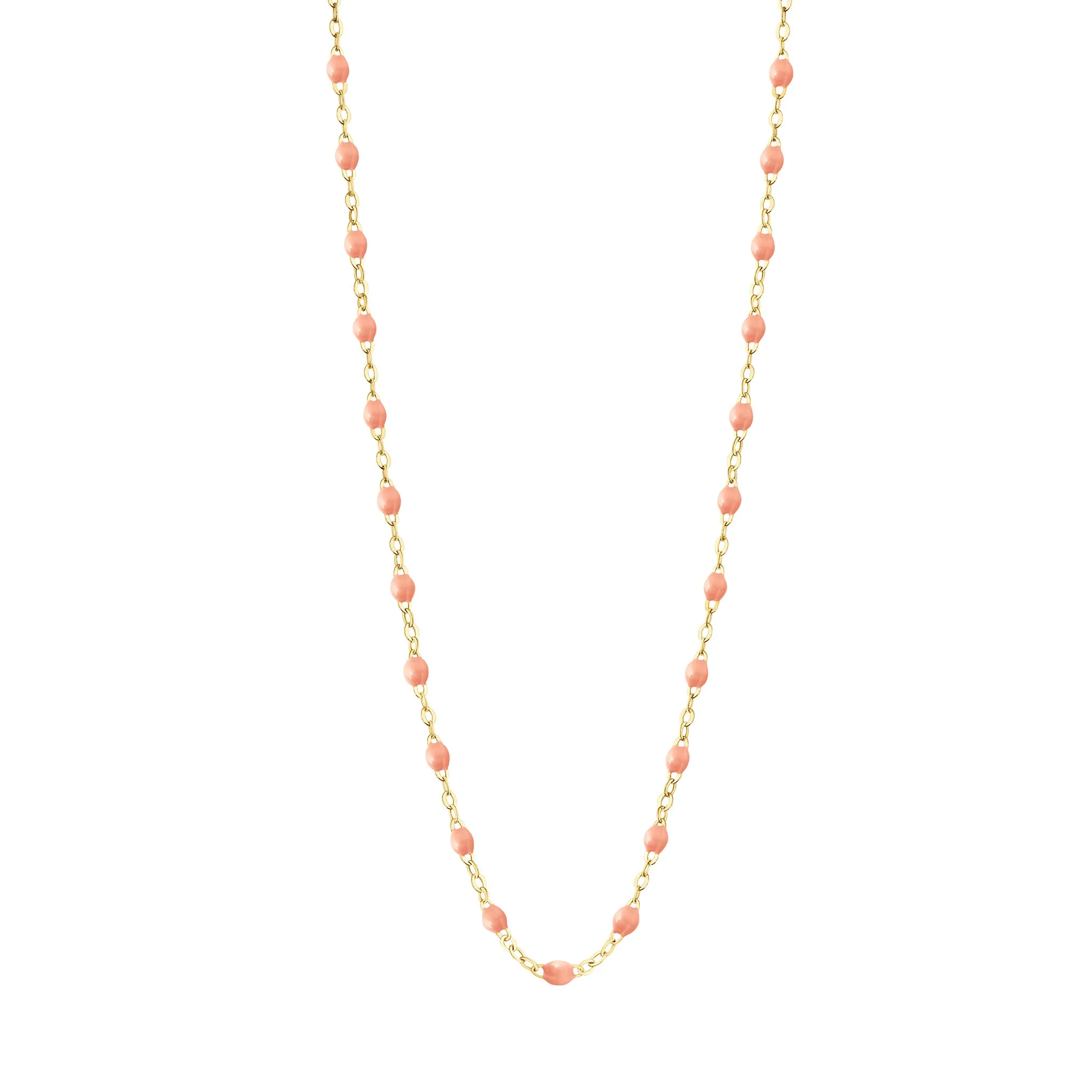 SALMON GIGI CLASSIC NECKLACE 16.5 INCH-18K  YELLOW GOLD