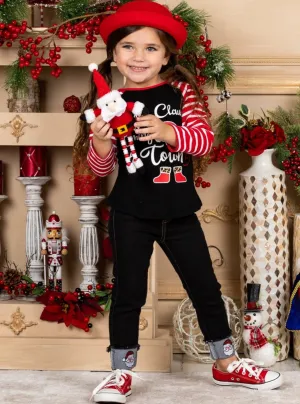 Santa Claus Is Coming To Town Cuffed Jeans Set