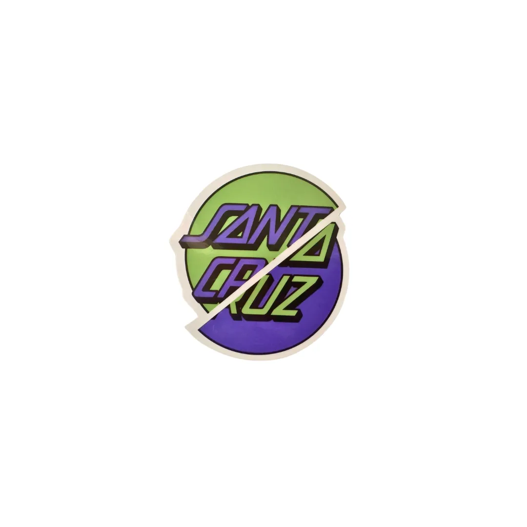 Santa Cruz Double Dot Sticker - Lilac/Green