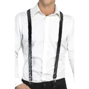 Sequin Braces, Black