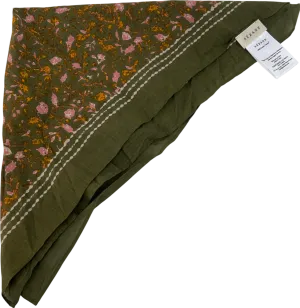 Sezane Green Gaston Square Scarf
