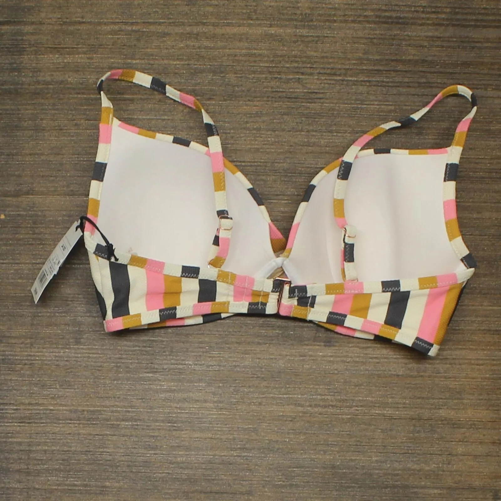 Shade & Shore Lightly Lined Pique Textured Front Wrap Bikini Top. AFP52