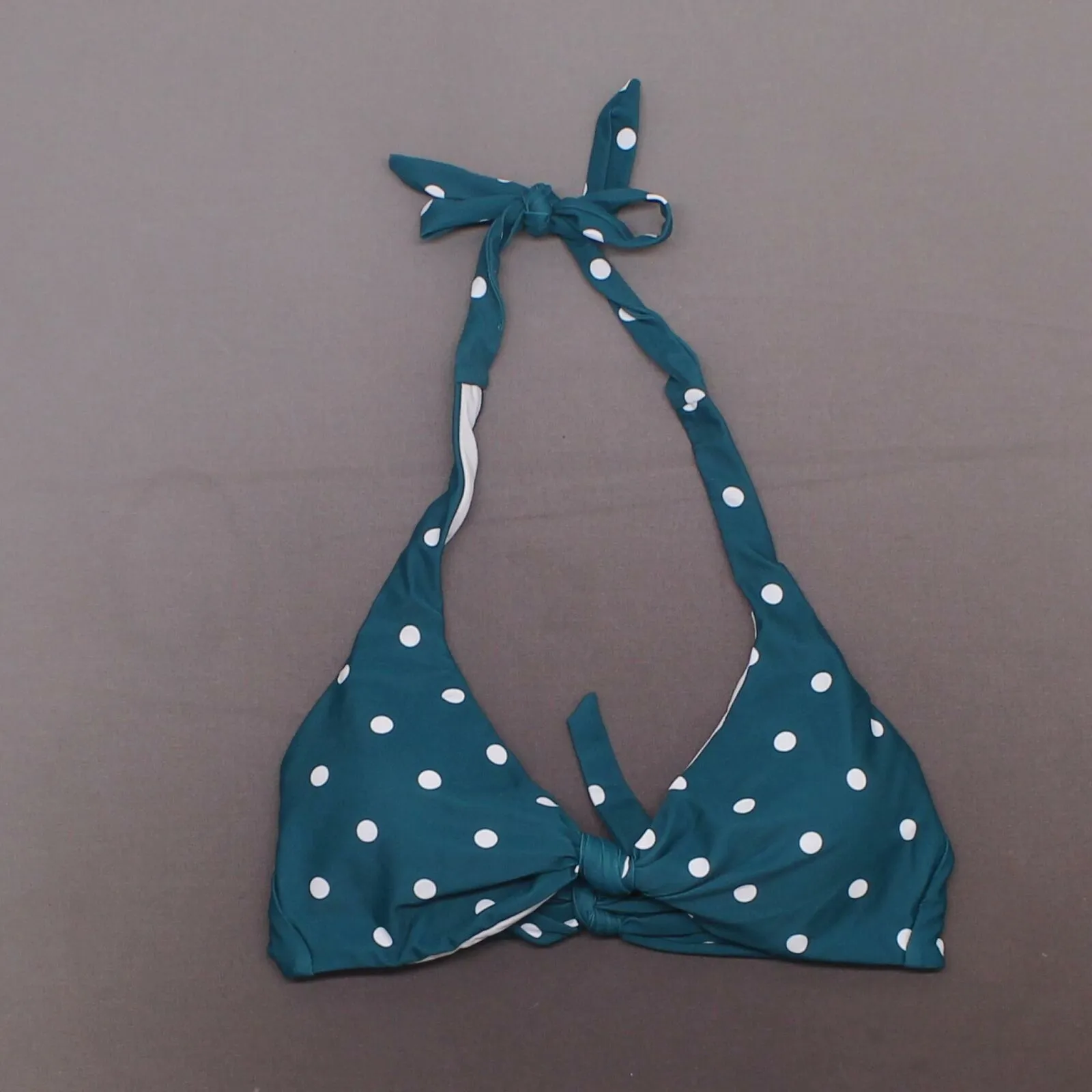 Shade & Shore Women's Knot Front Halter Bikini Top Jungle Green Large