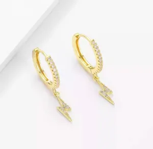 Silver/Golden Hoops Embellished with Pave Crystals 210-22 |  Erika Williner Designs