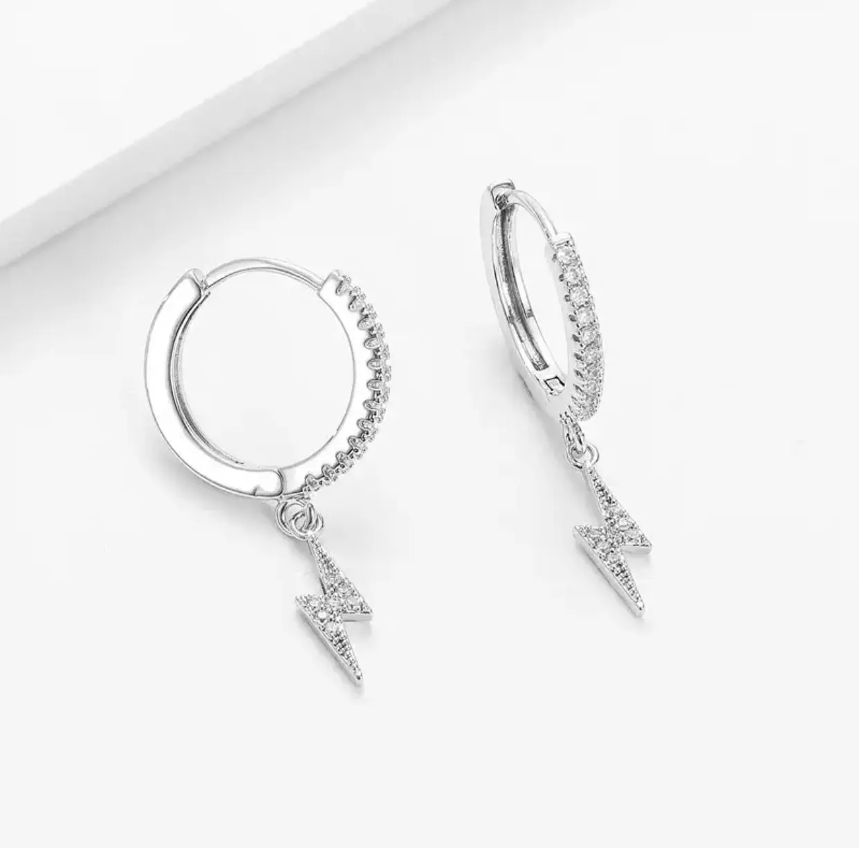 Silver/Golden Hoops Embellished with Pave Crystals 210-22 |  Erika Williner Designs