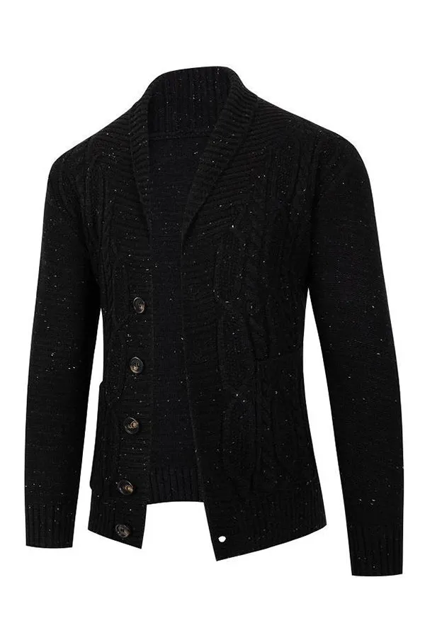 Simple Solid Color Sweater Single Breasted Knit Sweater