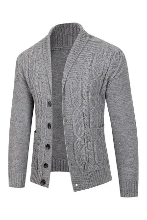 Simple Solid Color Sweater Single Breasted Knit Sweater