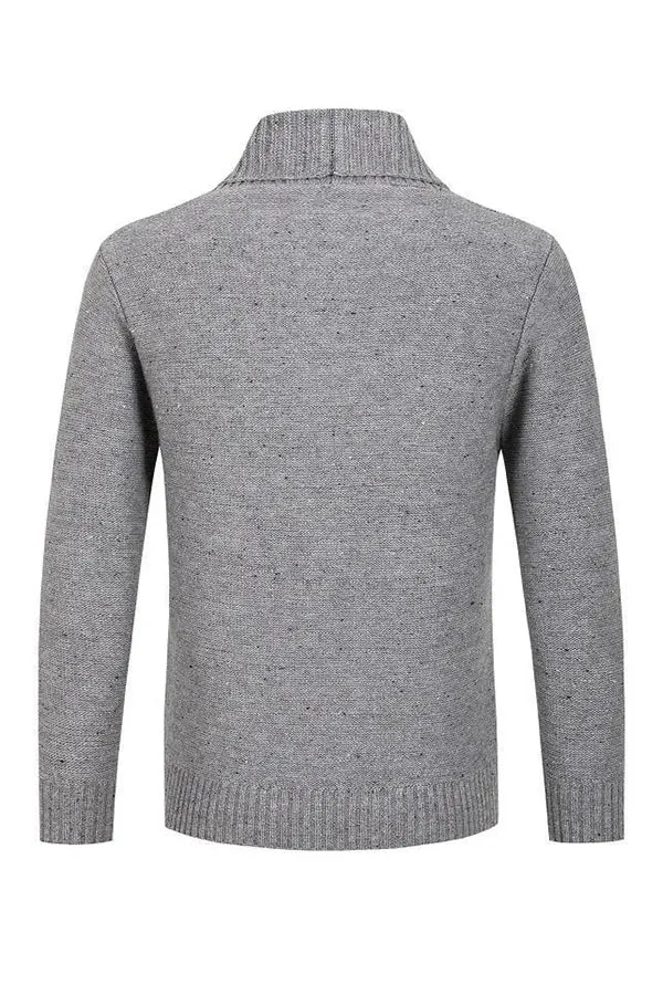 Simple Solid Color Sweater Single Breasted Knit Sweater
