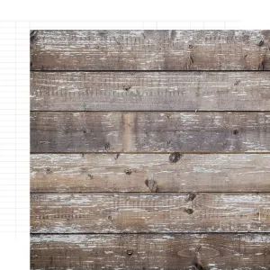 Simple Stories - Color Vibe - Woods - 12x12 Single Sheet - Cedar / White Ledger