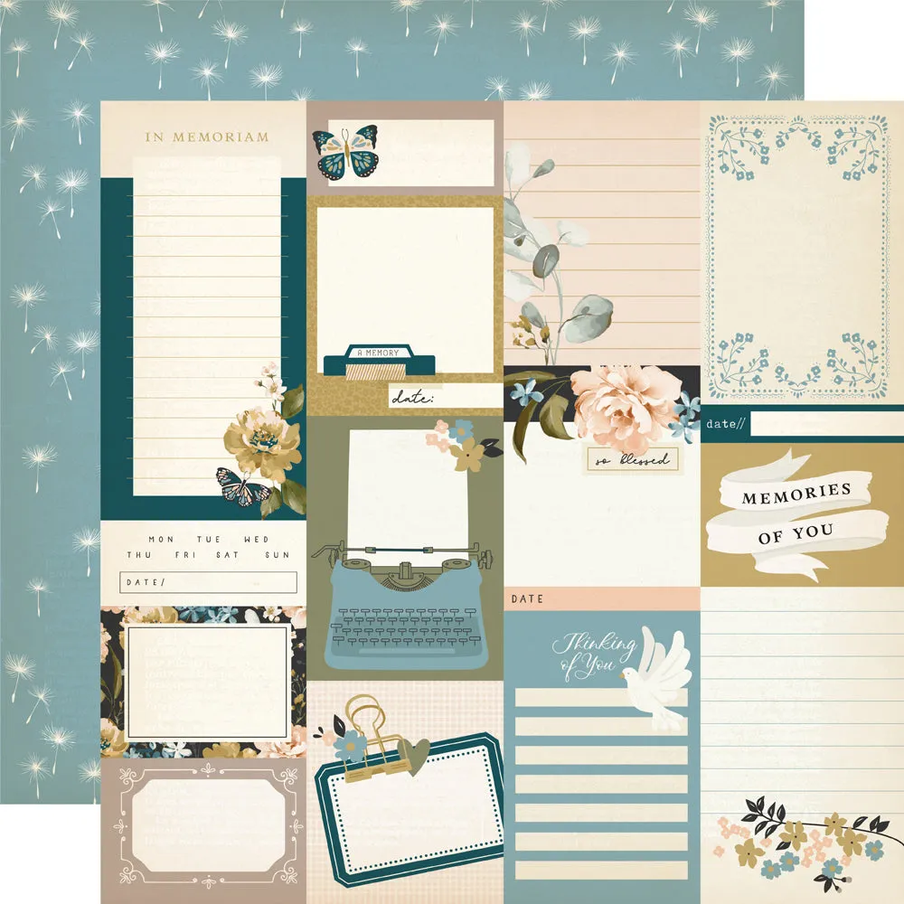 Simple Stories - Remember - 12x12 Single Sheet - Journal Elements
