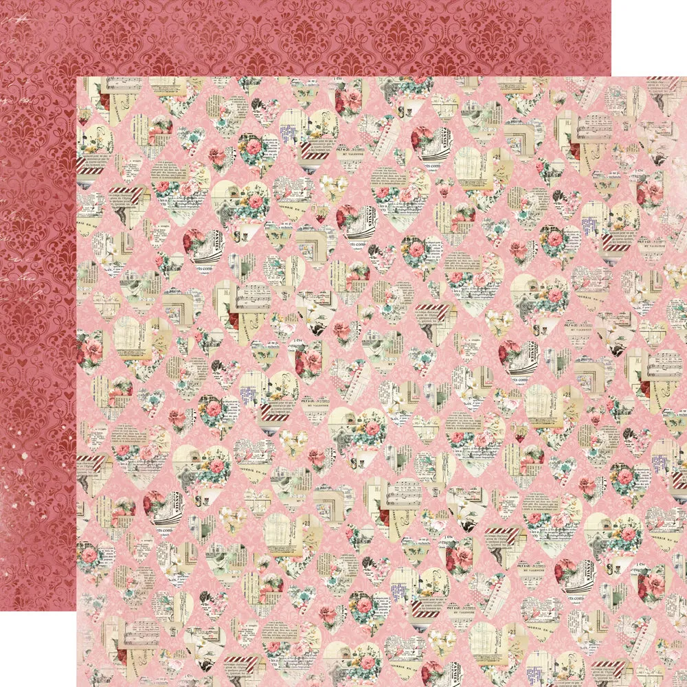 Simple Stories - Simple Vintage Love Story - 12x12 Single Sheet - My Heart