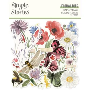 Simple Stories - Simple Vintage Meadow Flowers - Floral Bits & Pieces